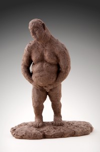 L'Homme qui marche Argile cellulose, 32 x 26 x15 cm, 2006